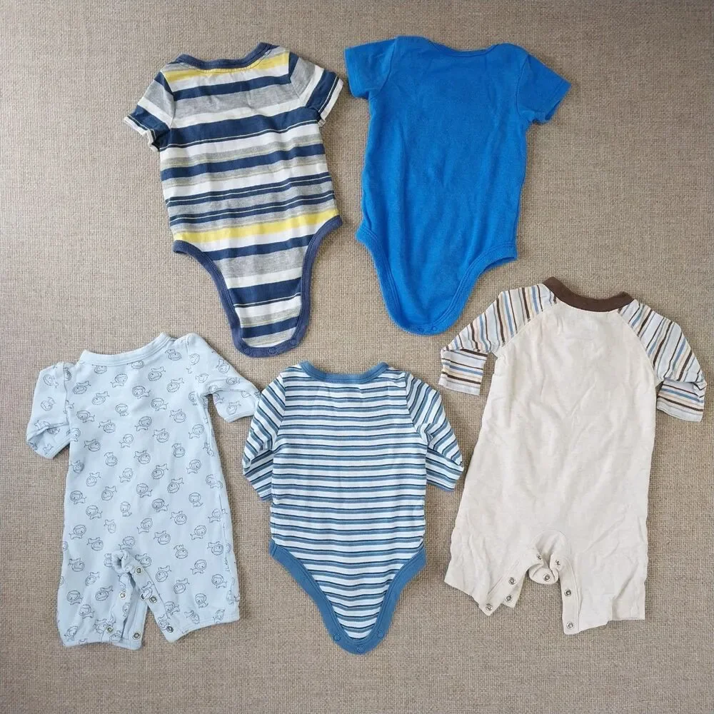 Baby Infant Boy Clothing Bundle Bodysuit Variety Of Colors 10 Pieces Newborn #9
